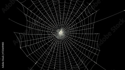 Halloween spider web. Isolated on black background