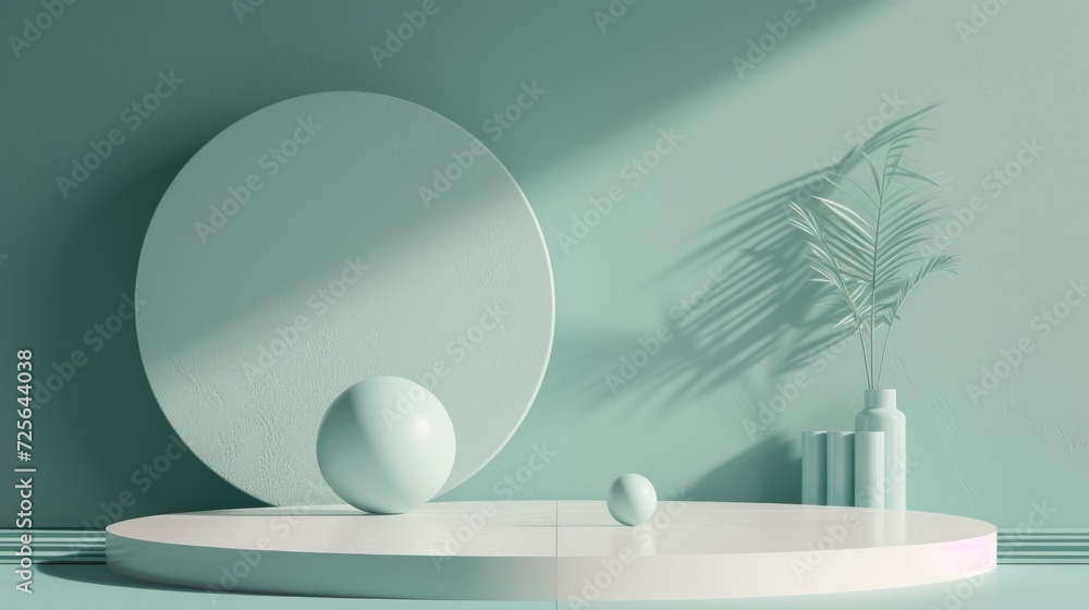 Display podium design for mock up and product presentation pastel color scene Display podium design for mock up and product presentation pastel color scene