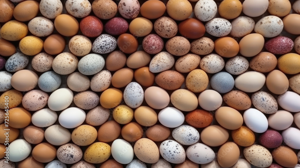 Chicken eggs on different color background Chicken eggs on different color background