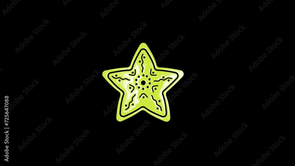 Animation showing a glowing christmas icon Animation showing a glowing christmas icon