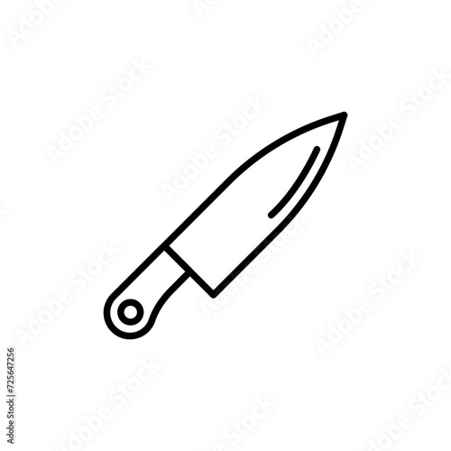 Knife outline icons, minimalist vector illustration ,simple transparent graphic element .Isolated on white background