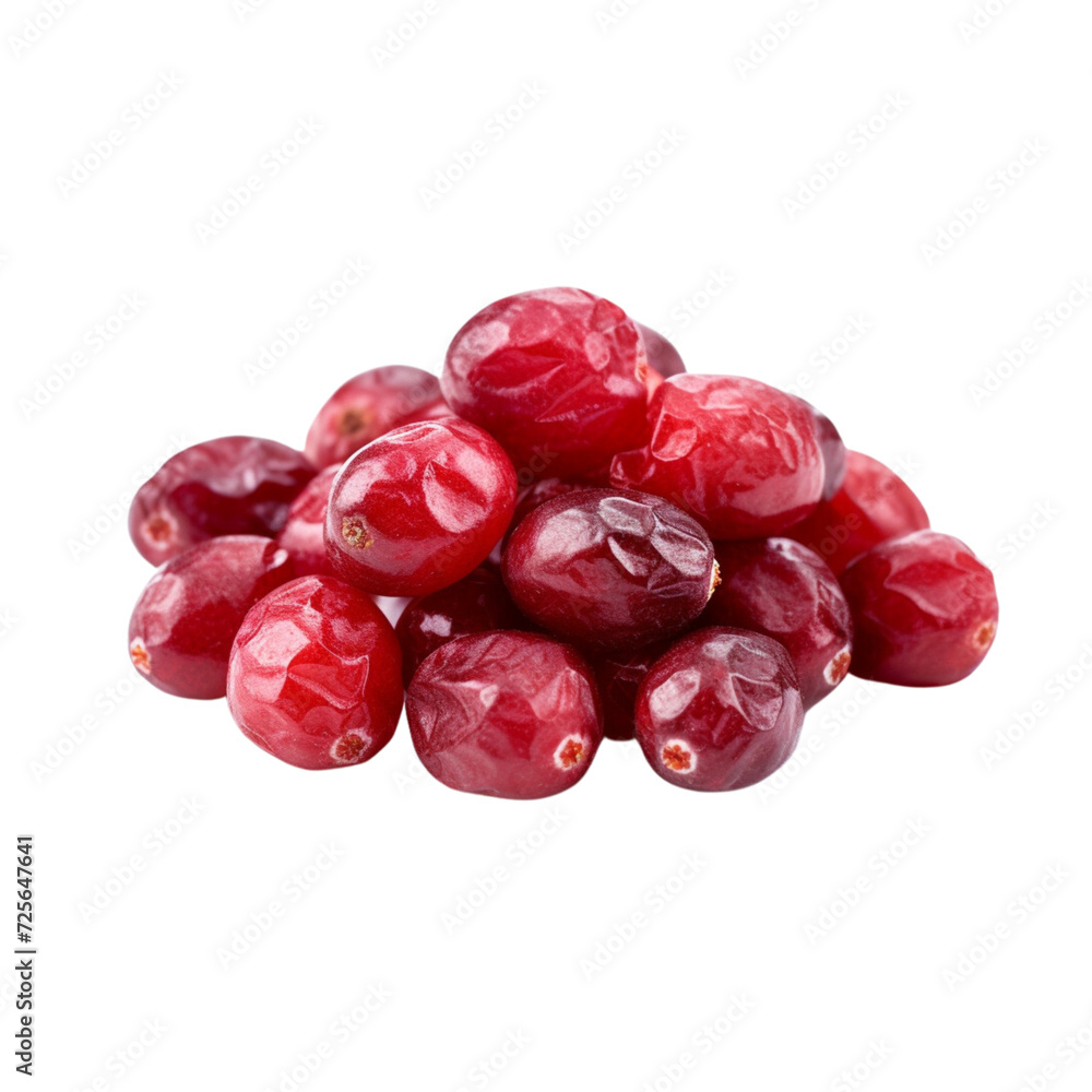 Dried red berries on a translucent background Dried red berries on a translucent background