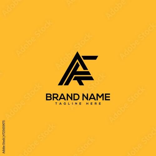 Abstract monogram letter RF FR logo design template - vector.