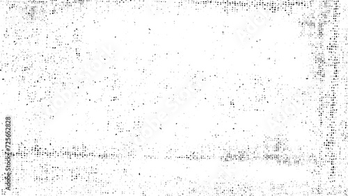 Black white grunge pattern. Dust texture background. Dark design background surface. Gray printing element. Subtle halftone texture overlay. Monochrome abstract splattered background.