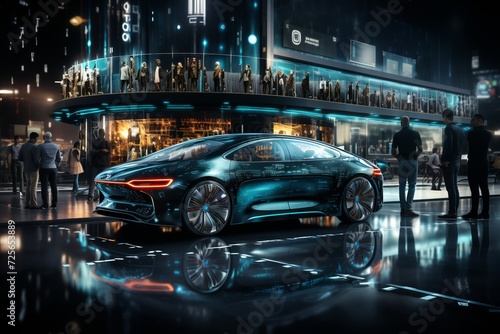 Autonomous vehicles navigating city streets, revolutionizing commuting, reducing traffic congestion, and promoting sustainable mobility solutions © anwel