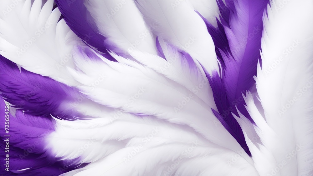 Stylish White and Purple Soft Feathers Background Stylish White and Purple Soft Feathers Background