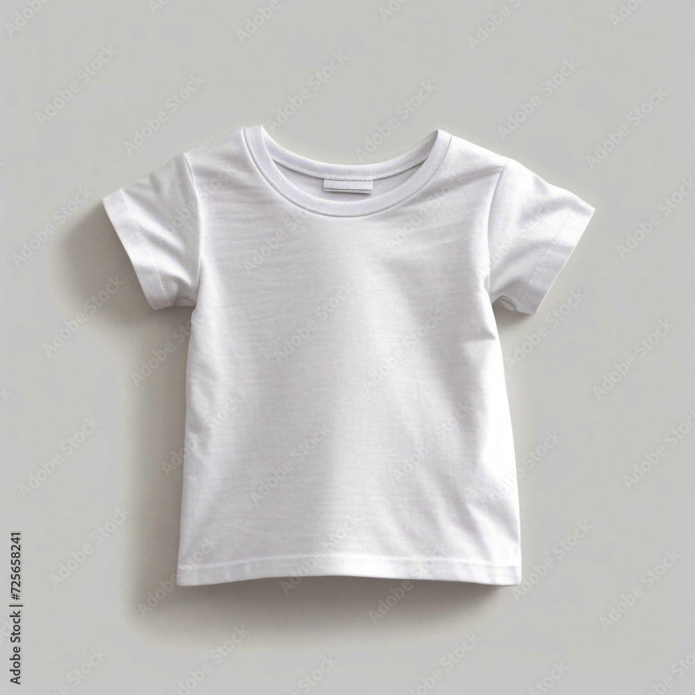 Blank white cotton newborn baby top t-shirt mock-up template design.cute little boy girl child isolated infant toddler shirt clothing fashion apparel wooden store mockup illustration. Blank white cotton newborn baby top t-shirt mock-up template design.cute little boy girl child isolated infant toddler shirt clothing fashion apparel wooden store mockup illustration.