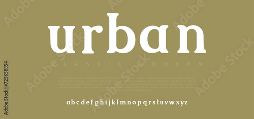 Urban Modern minimal abstract alphabet fonts. Typography technology, electronic, movie, digital, music, future, logo creative font. vector illustration