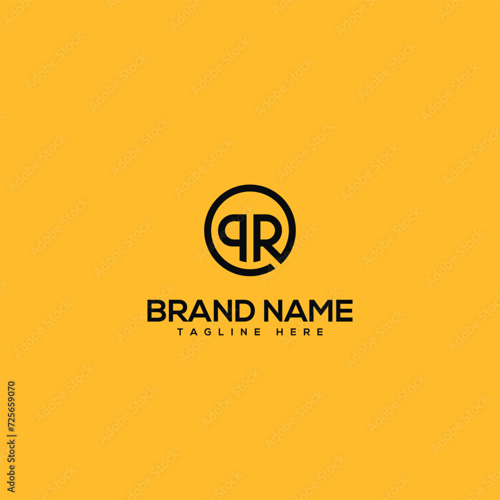 Abstract monogram letter QR RQ logo design template - vector Abstract monogram letter QR RQ logo design template - vector