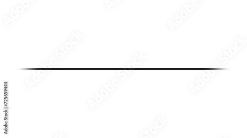 Horizontal straight line. Black simple decorative line. 