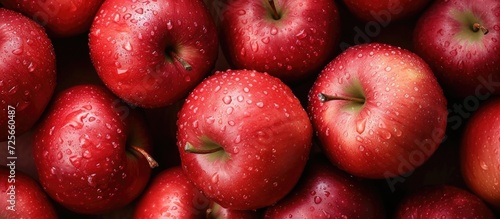 Red, ripe, juicy apples used in cooking.