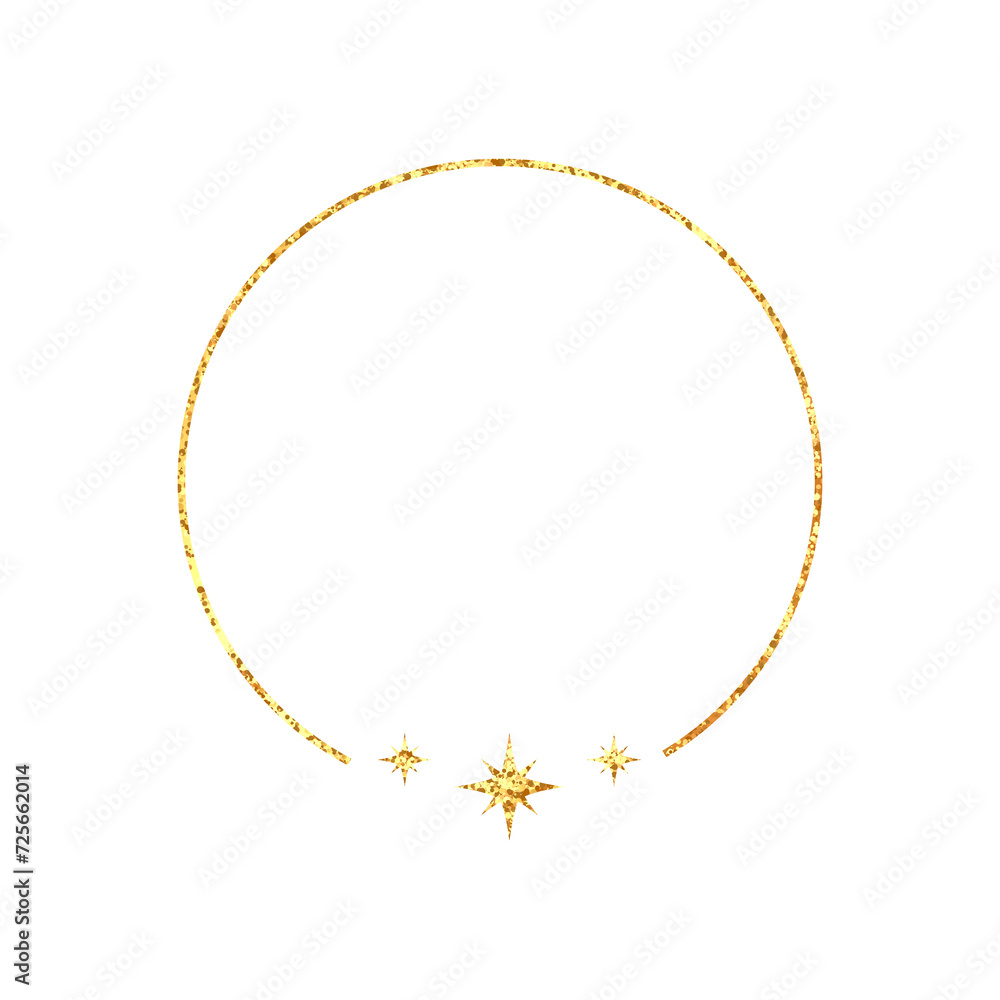 golden geometric boho frame with glitter effect golden geometric boho frame with glitter effect
