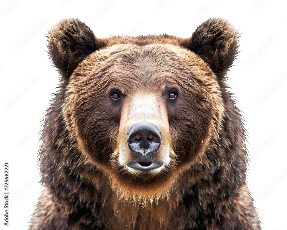 Portrait of a big brown bear. Grizzly bear head. Portrait of a big brown bear. Grizzly bear head.