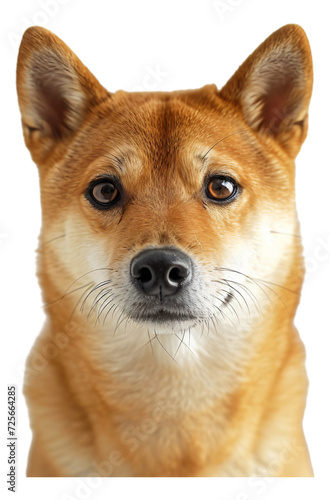 A close-up of a Shiba Inu s head