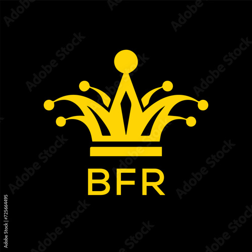 BFR  logo design template vector. BFR Business abstract connection vector logo. BFR icon circle logotype.
 photo