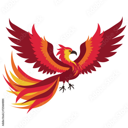 Phoenix. The magic bird. Vector illustration