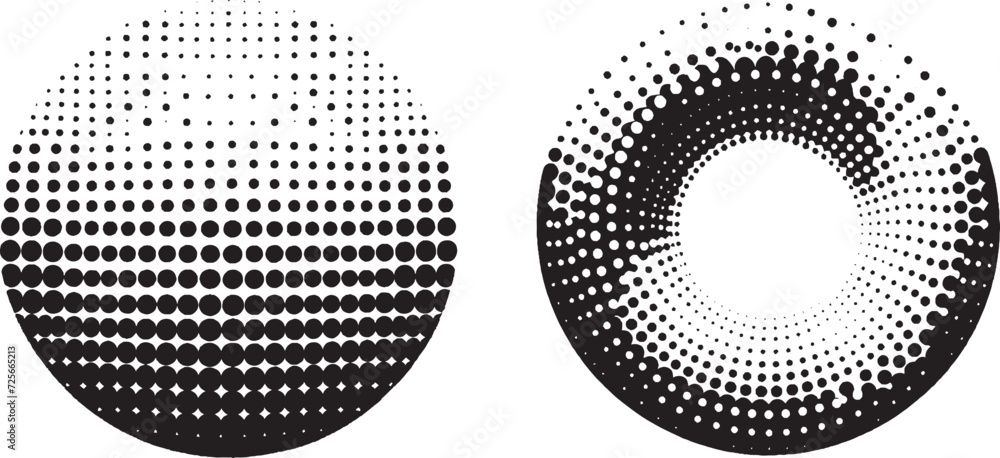 Abstract Halftone Dot tone effect pattern texture grunge vector graphic illustration.geometric element art shape modern creative pop vintage monochrome print frame