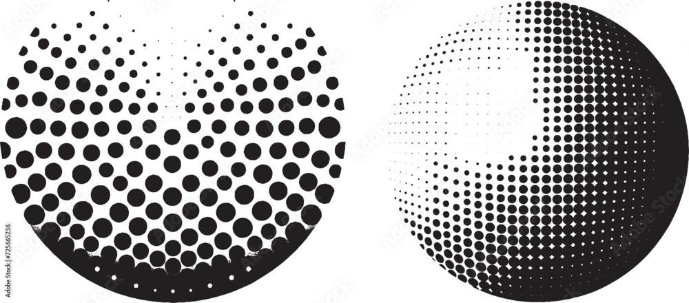 Abstract Halftone Dot tone effect pattern texture grunge vector graphic illustration.geometric element art shape modern creative pop vintage monochrome print frame