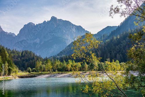 Lake Jasna in Alps, Slovenia photo