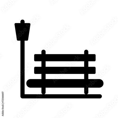 Relaxation Bench Vector Icon