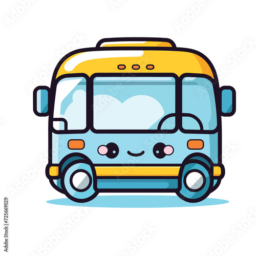Wallpaper Mural kawaii bus vector illustration Torontodigital.ca