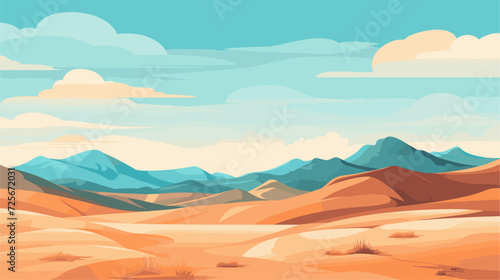 abstract patterns incorporating desert landscapes  expressing the vastness and unique features of arid terrains in a vibrant vector backdrop. simple minimalist illustration creative