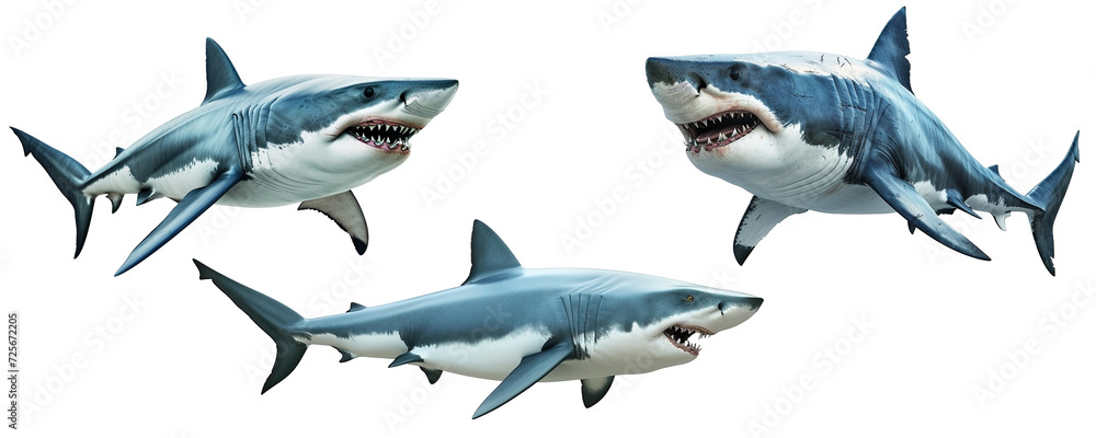 Naklejka premium shark isolated on transparent background