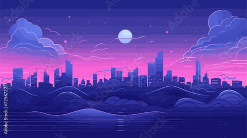 Vector illustration of diverse futuristic scenes representing the cutting-edge and creative aspects of speculative landscapes in a meaningful vector art background. simple minimalist illustration