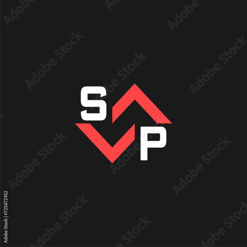 SP Initial Construction Real Estate Home Logo Design Vector
