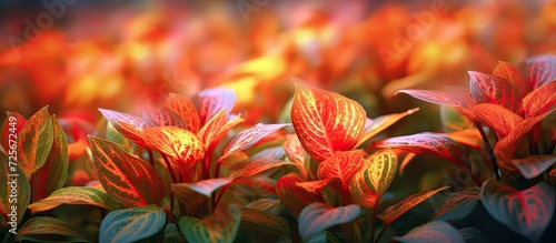 flower Aglaonema sp bokeh abstract background photo