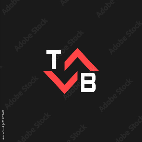 TB Initial Construction Real Estate Home Logo Design Vector