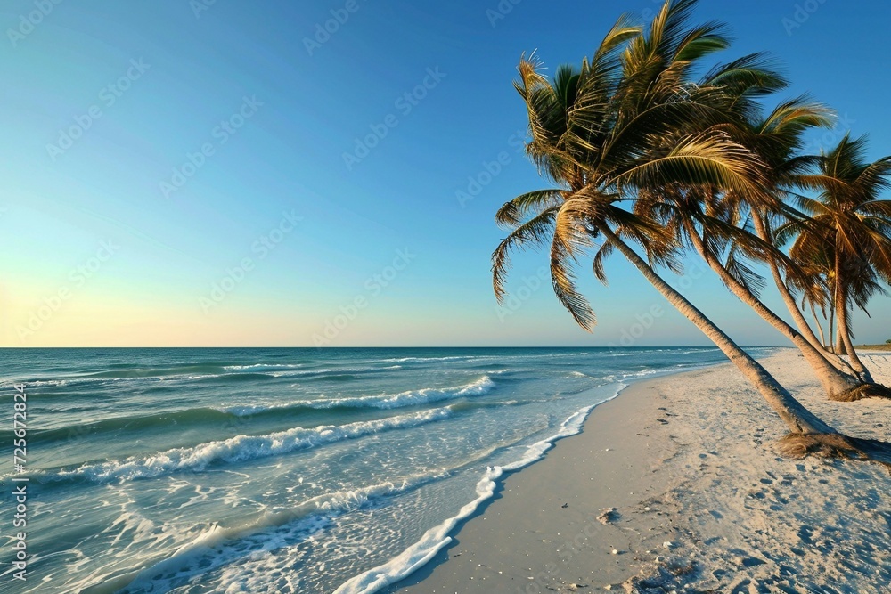 Fototapeta premium palm trees on a beach
