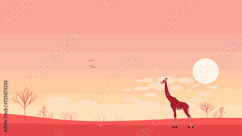 Vectorized charming backgrounds featuring whimsical animal illustrations  capturing the innocence and playfulness of diverse wildlife in a vibrant and meaningful vector backdrop. simple minimalist