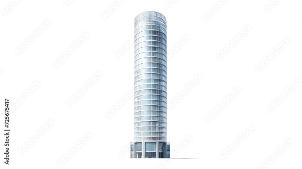 Modern skyscraper isolated on transparent and white background.PNG image