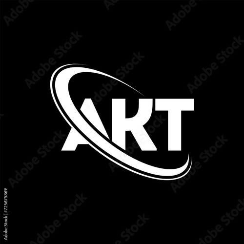 AKT logo. AKT letter. AKT letter logo design. Initials AKT logo linked with circle and uppercase monogram logo. AKT typography for technology, business and real estate brand.