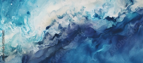 top view of abstract foamy sea water photo