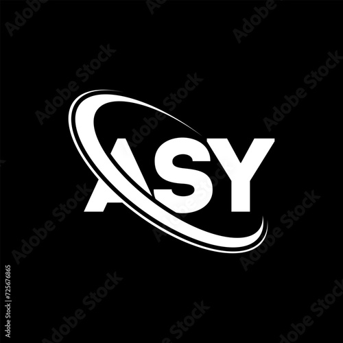 ASY logo. ASY letter. ASY letter logo design. Initials ASY logo linked with circle and uppercase monogram logo. ASY typography for technology, business and real estate brand.