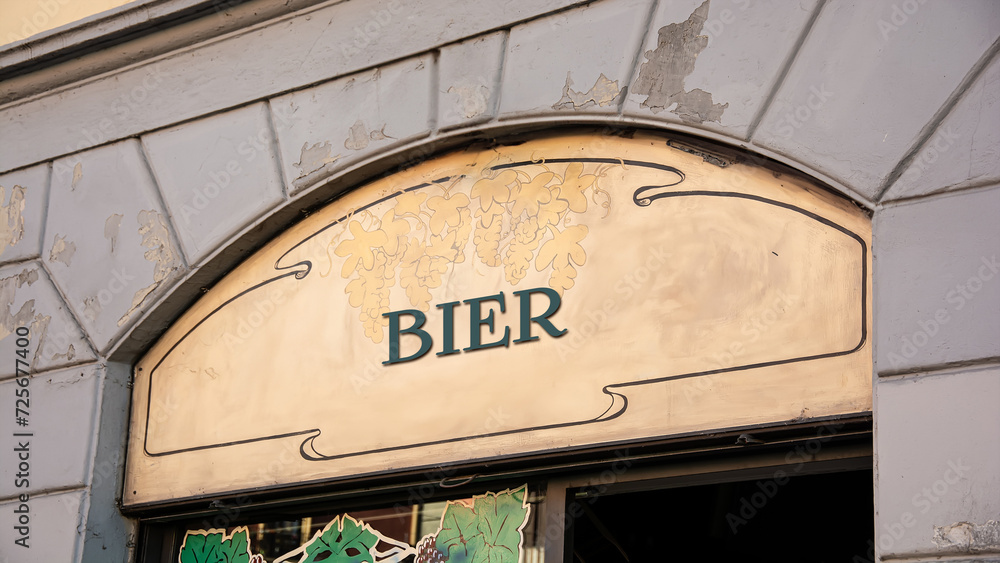 Fototapeta premium Signposts the direct way to Beer