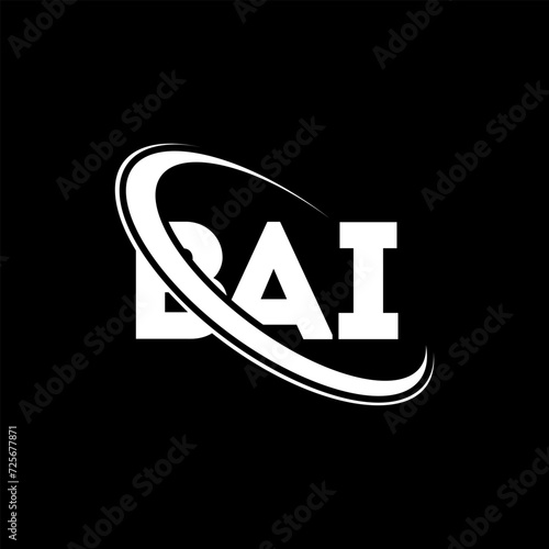 BAI logo. BAI letter. BAI letter logo design. Intitials BAI logo linked with circle and uppercase monogram logo. BAI typography for technology, business and real estate brand.
