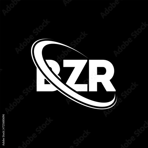 BZR logo. BZR letter. BZR letter logo design. Initials BZR logo linked with circle and uppercase monogram logo. BZR typography for technology, business and real estate brand. photo