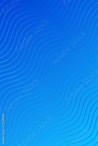 Abstract background with waves for banner. Standart poster size. Vector background with lines. Element for design. Blue gradient. Water, ocean, clean. Brochure, booklet
