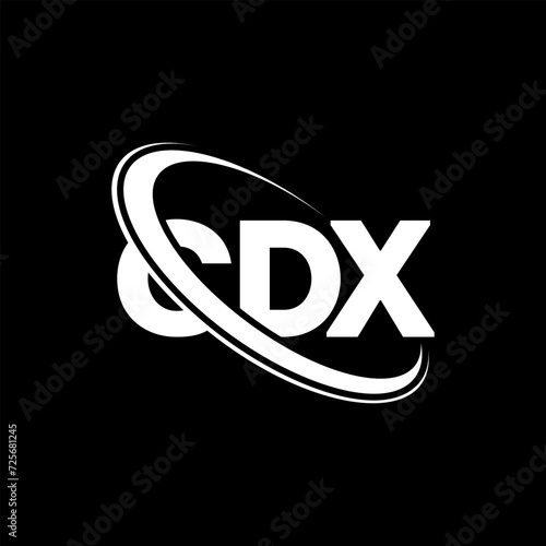 CDX logo. CDX letter. CDX letter logo design. Initials CDX logo linked with circle and uppercase monogram logo. CDX typography for technology, business and real estate brand.