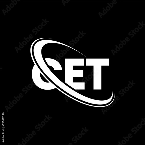 CET logo. CET letter. CET letter logo design. Initials CET logo linked with circle and uppercase monogram logo. CET typography for technology, business and real estate brand.