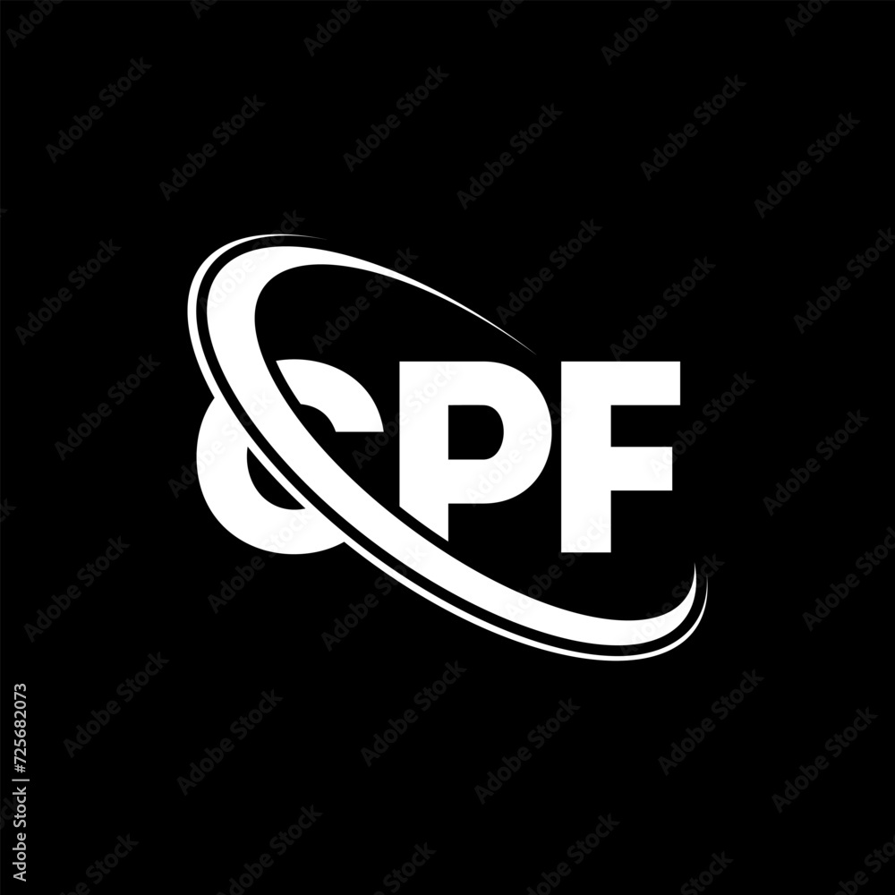 CPF logo. CPF letter. CPF letter logo design. Initials CPF logo linked