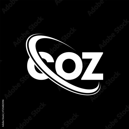 COZ logo. COZ letter. COZ letter logo design. Initials COZ logo linked with circle and uppercase monogram logo. COZ typography for technology, business and real estate brand.