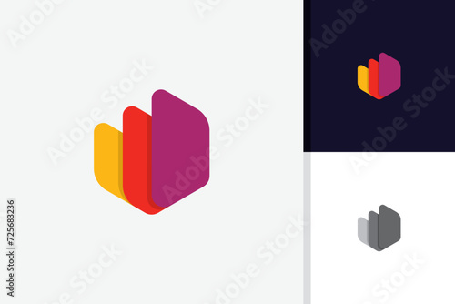 Layers logo design icon vector template