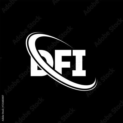 DFI logo. DFI letter. DFI letter logo design. Initials DFI logo linked with circle and uppercase monogram logo. DFI typography for technology, business and real estate brand. photo