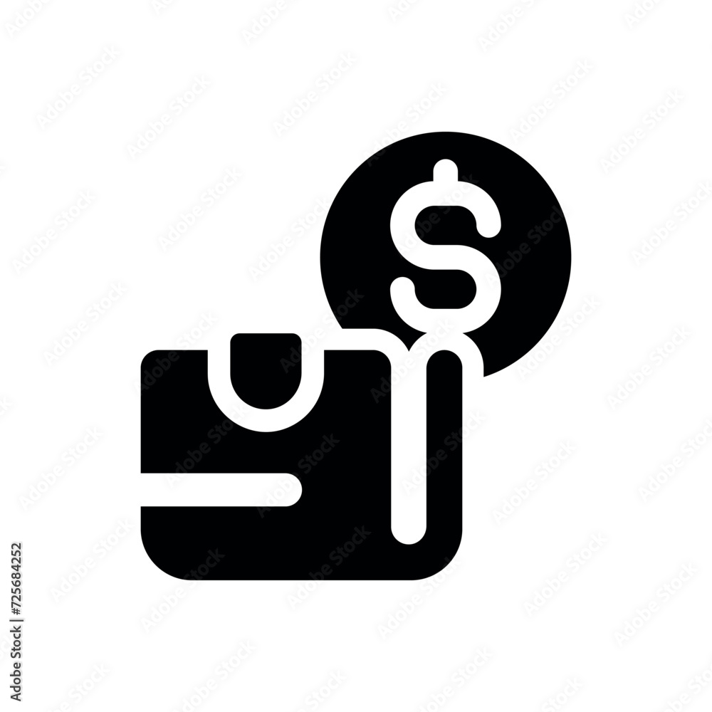 dollar wallet icon vector illustration dollar wallet icon vector illustration