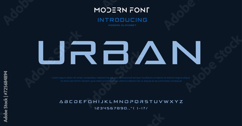 Abstract sci fi modern alphabet fonts. Science fiction typography sport, technology, fashion, digital, future creative logo font. vector illustration
