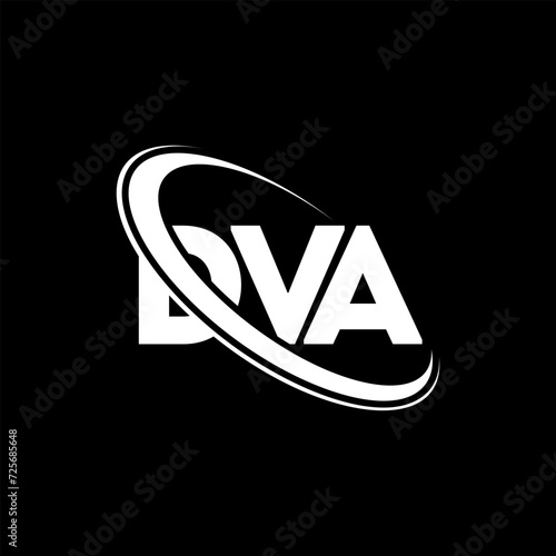 DVA logo. DVA letter. DVA letter logo design. Initials DVA logo linked with circle and uppercase monogram logo. DVA typography for technology, business and real estate brand.